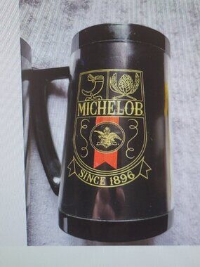 Michelob BEER Insulated Plastic Beer Mug West Bend Thermo Serv USA VGC